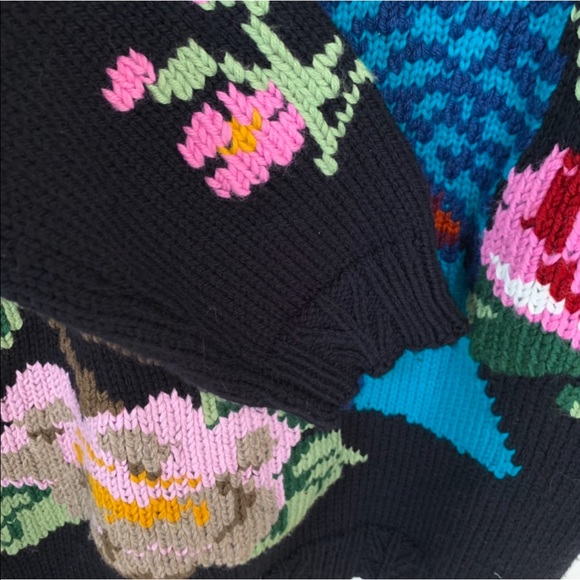 Gucci Garden Floral Intarsia Sweater with Parrot L - Picture 12 of 17